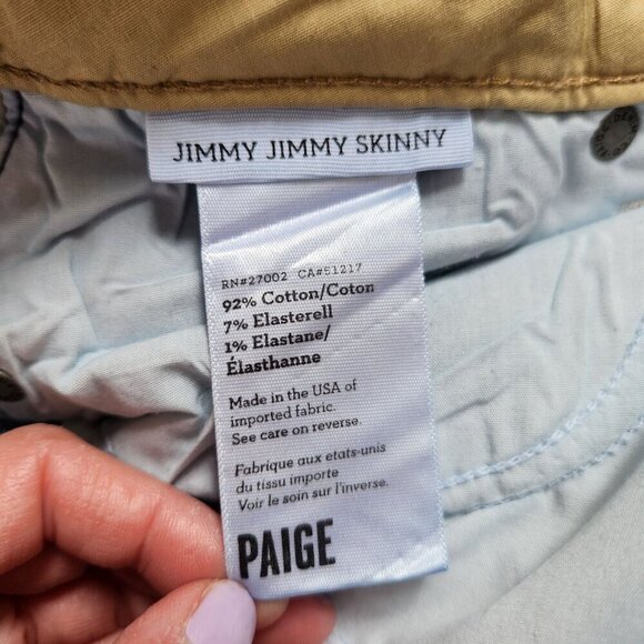 Paige Jimmy Jimmy Skinny Low-Rise Medium Wash Jeans Y2K Women's 26 - Picture 8 of 10